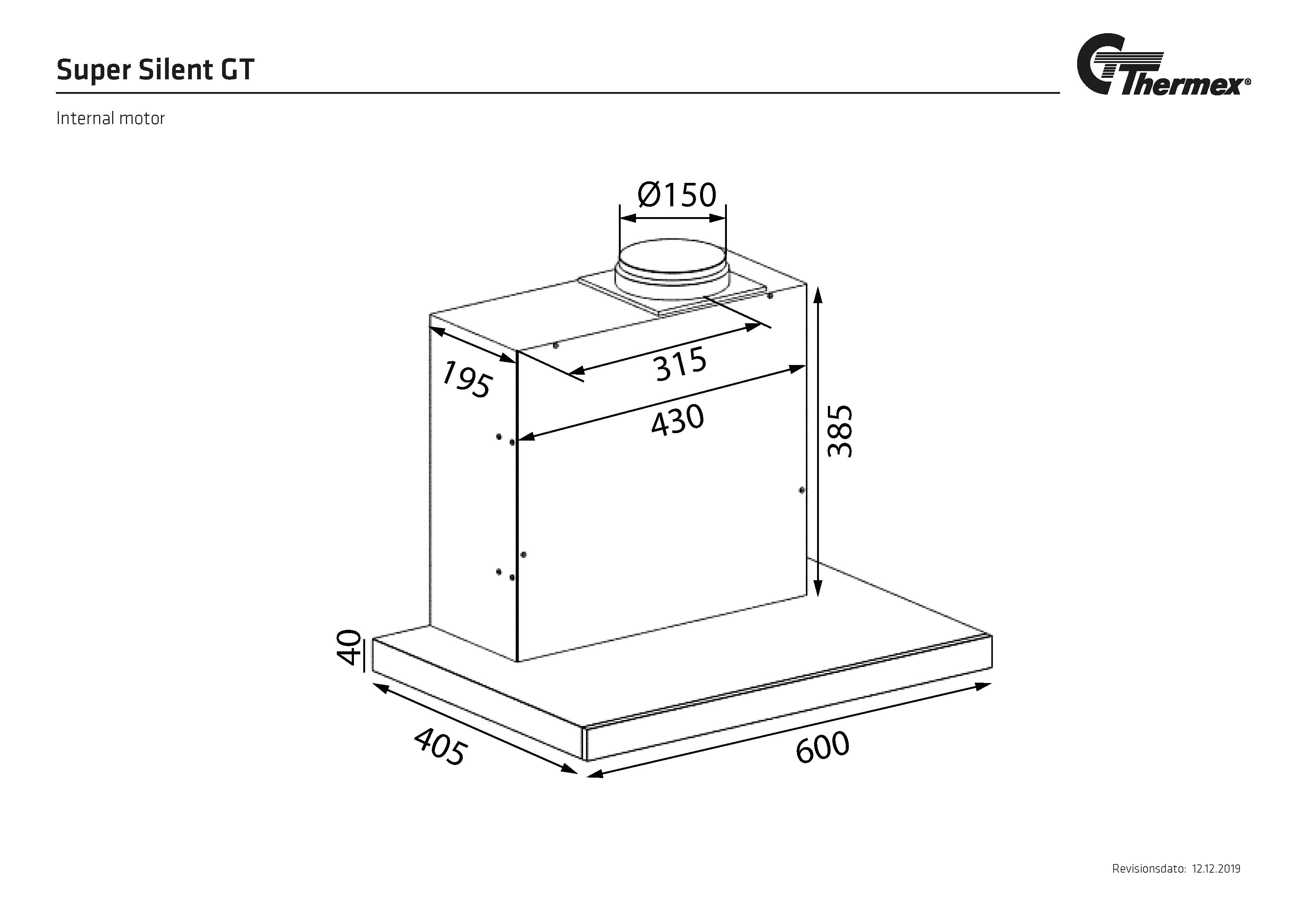 Super Silent GT 60 cm Vit Med motor
